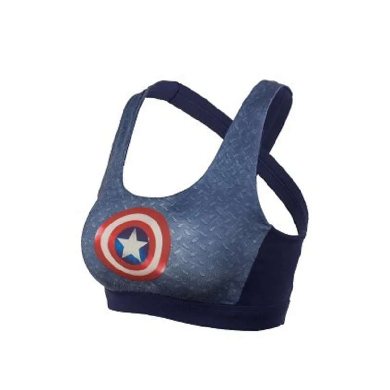 Спортивный бюстгальтер супергероя впитывающий пот Супермена плотная грудь