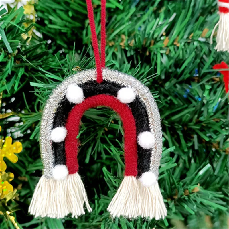 

Christmas Rainbow Macrame Hanging Decorative Ornament Children Bedroom Room Rainbow Wall Pendant Hanging Decoration