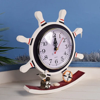 Деревянный руль в средиземноморском стиле вращающийся колокольчик украшения