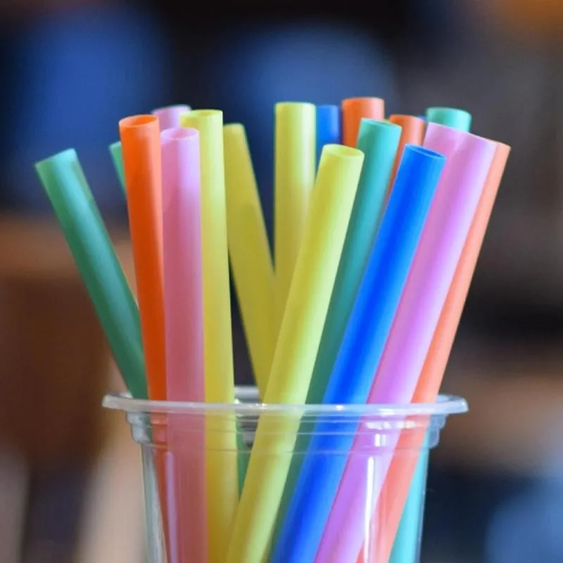 Большой питьевой разноцветные соломинки Цвета для молока жемчуга смузи 100 шт.