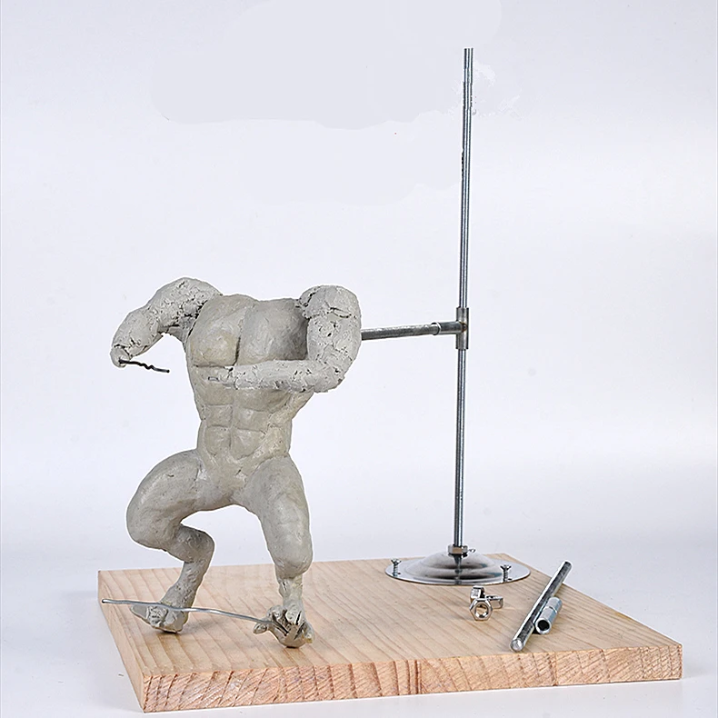 Глины пластиковый фиксированный кронштейн hand made скульптура поддержка Скелет