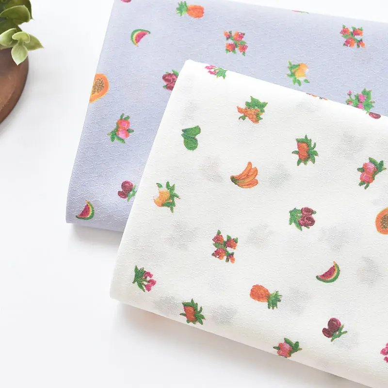 

145x50cm/pcs Cotton jacquard flower fruit fabric dress skirt children's dress handmade shirt DIY
