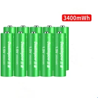 10pcslot new 3400mwh 1 5v aa rechargeable lithium battery is quickly charged by smart dedicated aa aaa battery charger