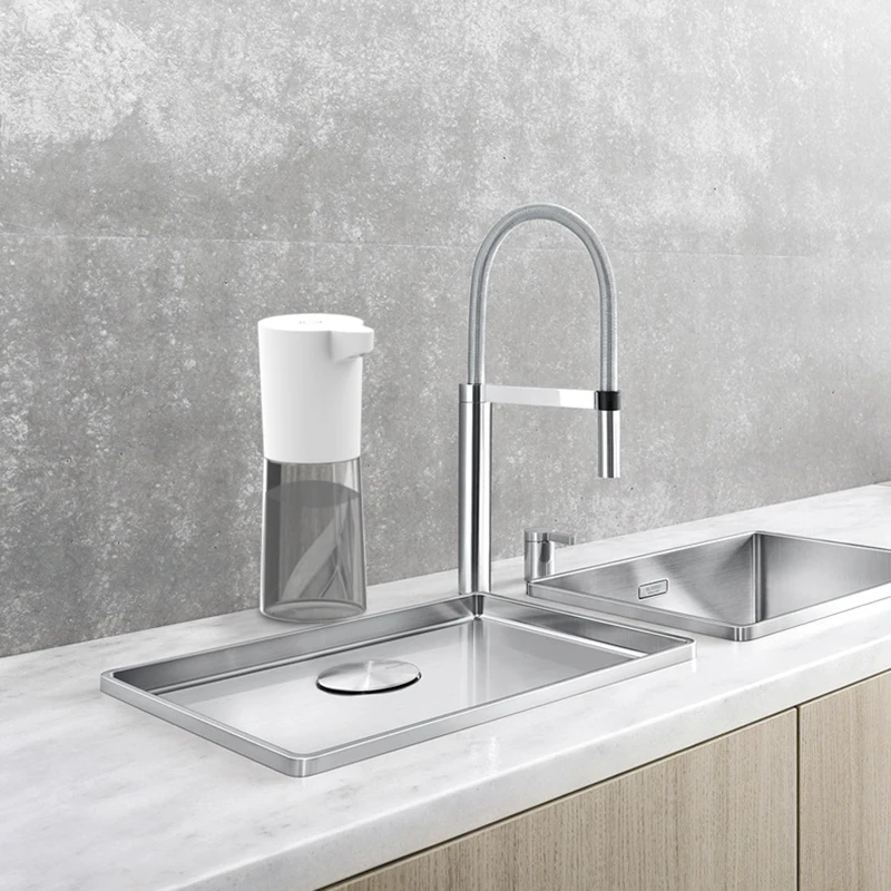 

Adjustable Automatic Soap Dispenser Touchless with Large Capacity Applicable for Kitchen Bathroom JS23