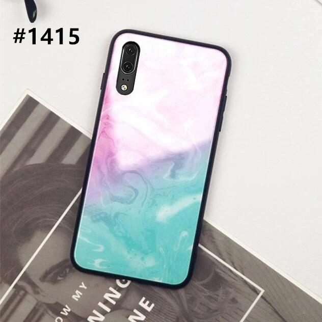 Для samsung Galaxy A10 A20 A30 A50 A60 A70 A80 A90 чехол Мрамор Стекло жесткая накладка на заднюю панель для samsung A50 A70 A30 цветной чехол для телефона