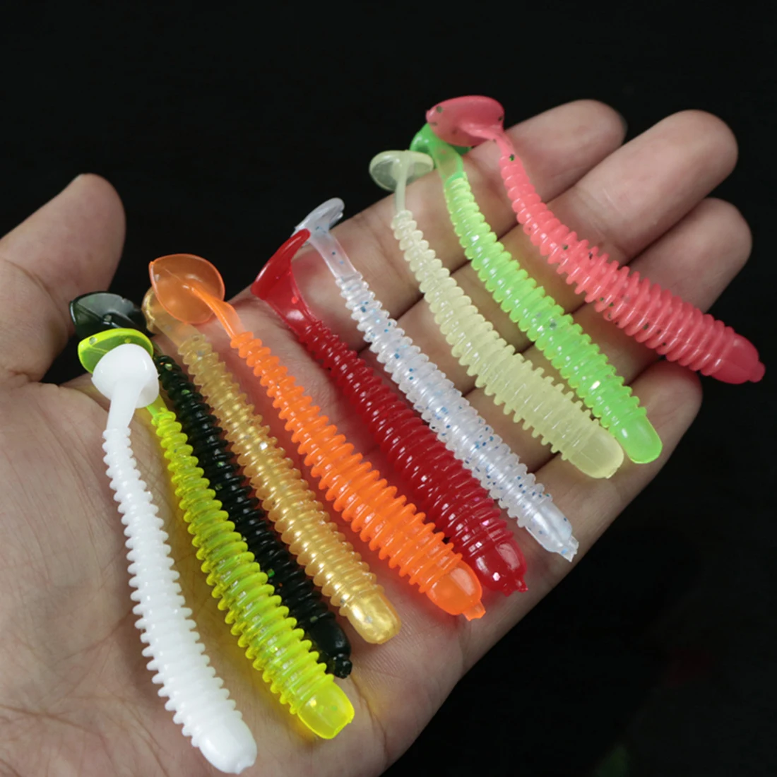 

12PCS/Lot Easy Shiner Worms Soft Lures 50MM 60MM 70MM Silicone Fishing Bait Artificial Baits Wobblers Swimbaits Carp Bass Tackle