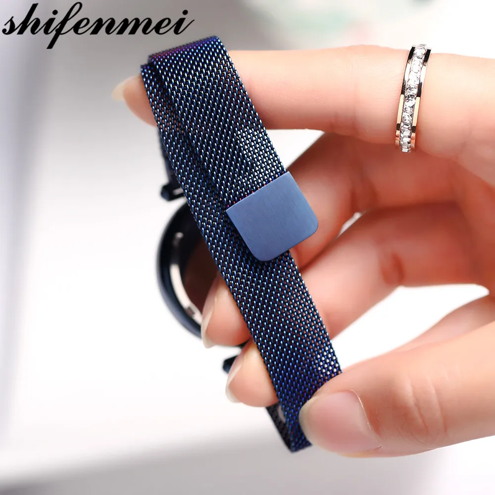 SFMEI S1136 модные роскошные Брендовые женские часы кварцевые наручные сетчатые