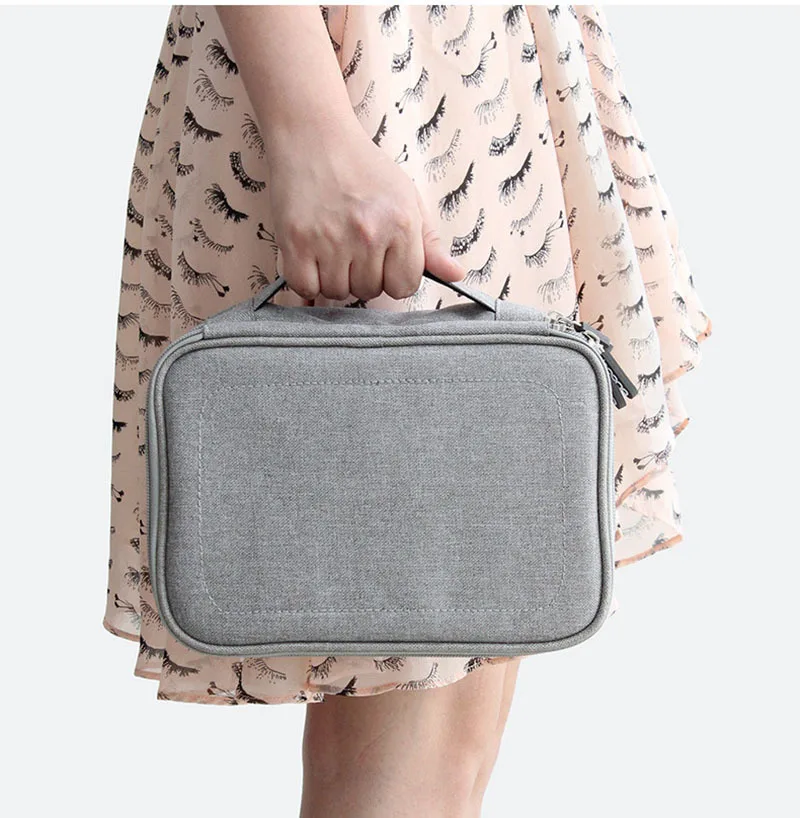

Big Travel Electronic Accessories Cable Organizer Bag Portable Case SD Cards Flash Drives Wires Earphones 3 Layers Storage Box
