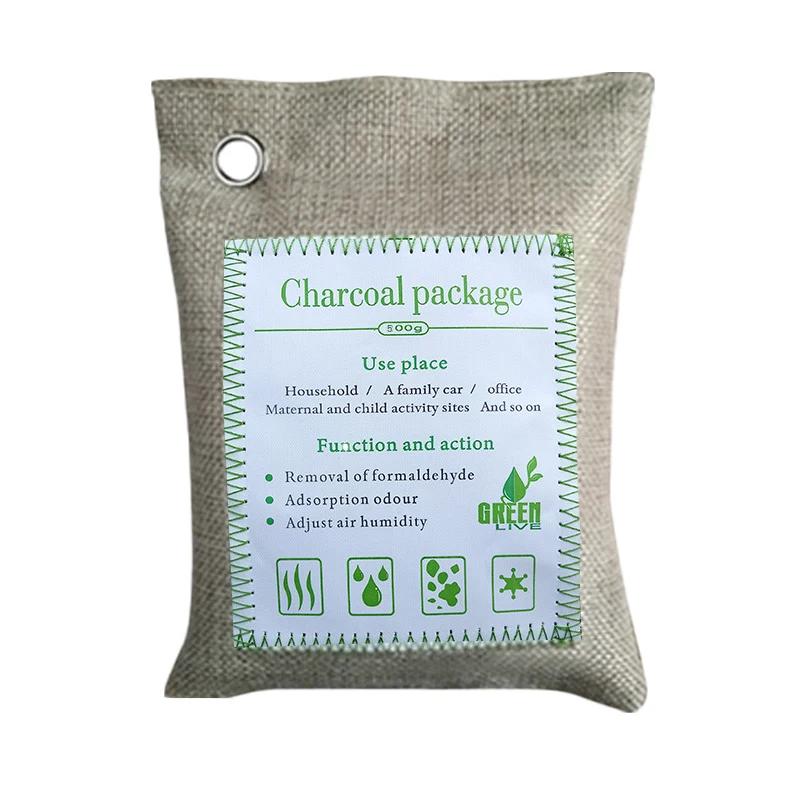 Очиститель запахов для автомобилей ванных комнат шкафы бамбуковый уголь мешок 500