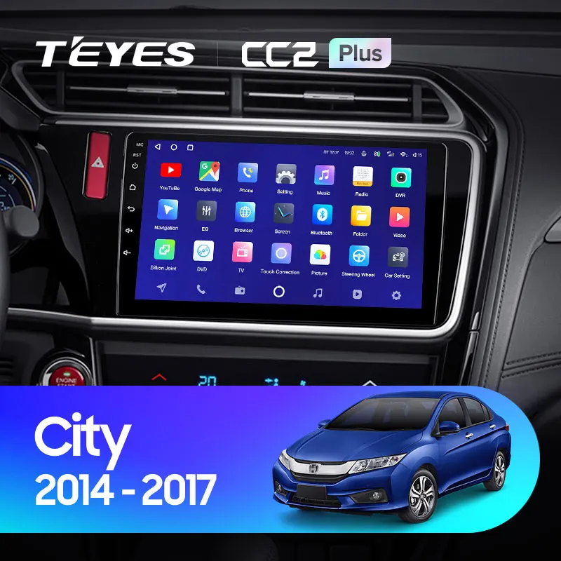 TEYES CC2L CC2 Plus For Honda City 2014 - 2017 Car Radio Multimedia Video Player Navigation GPS Android No 2din 2 din dvd | Автомобили и