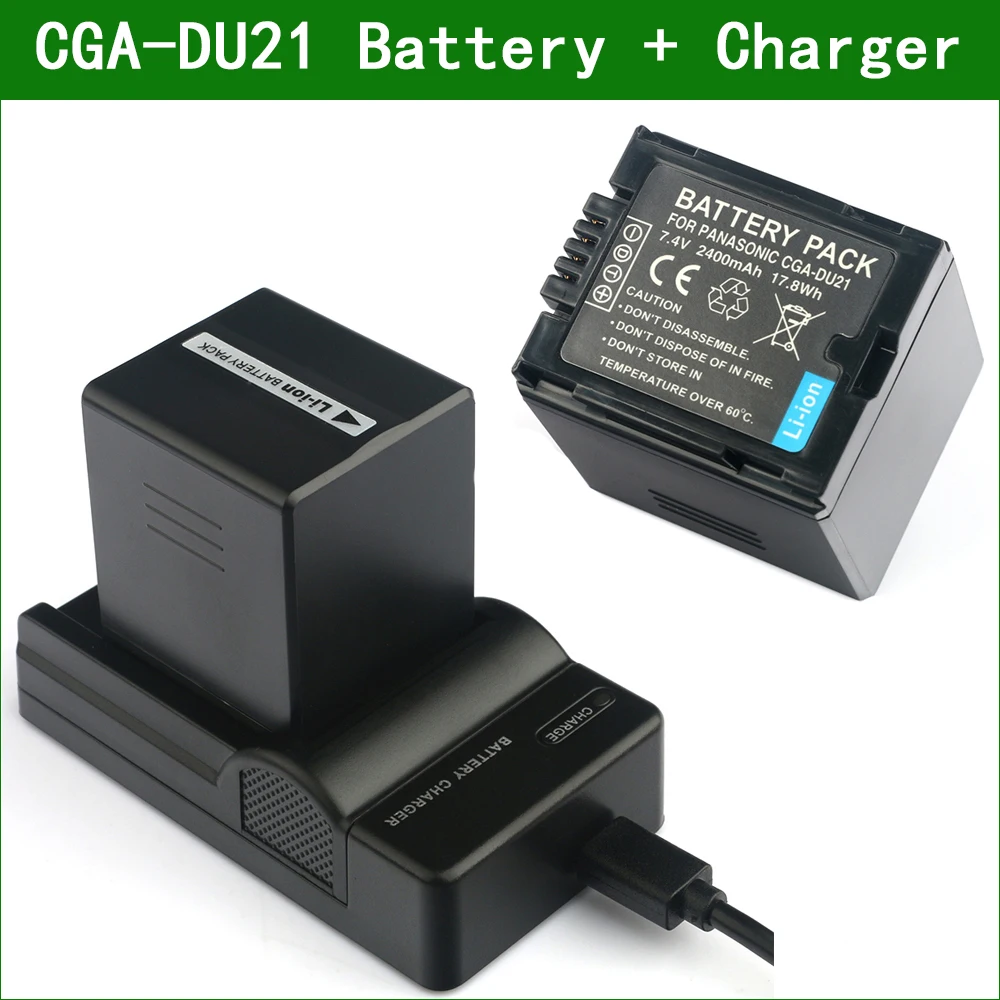 Аккумулятор LANFULANG 2 шт. и зарядное устройство USB для Panasonic CGA CGR DU06 DU07 DU14 DU12 DU21 NV GS10 GS26