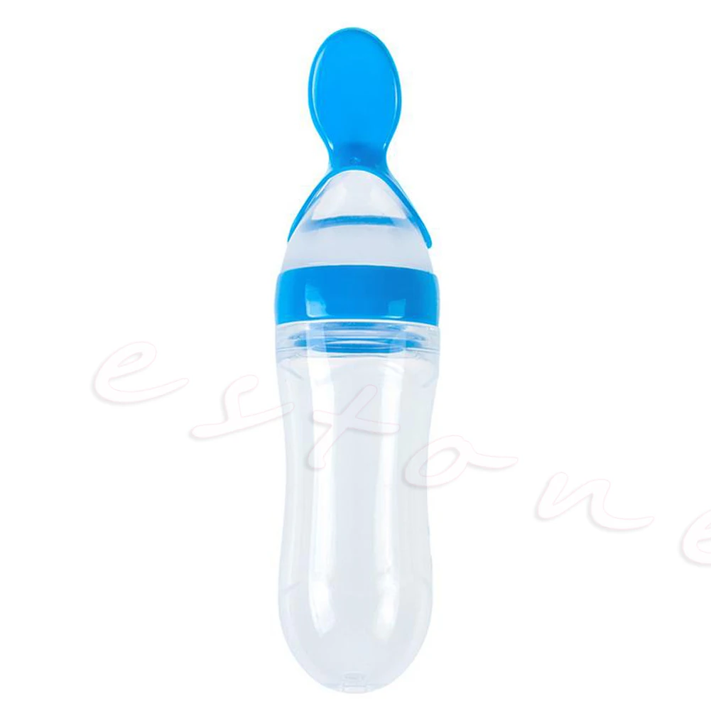 

Baby Infant Silica Gel Feeding Bottle Spoon Food Supplement Rice Cereal Bottle