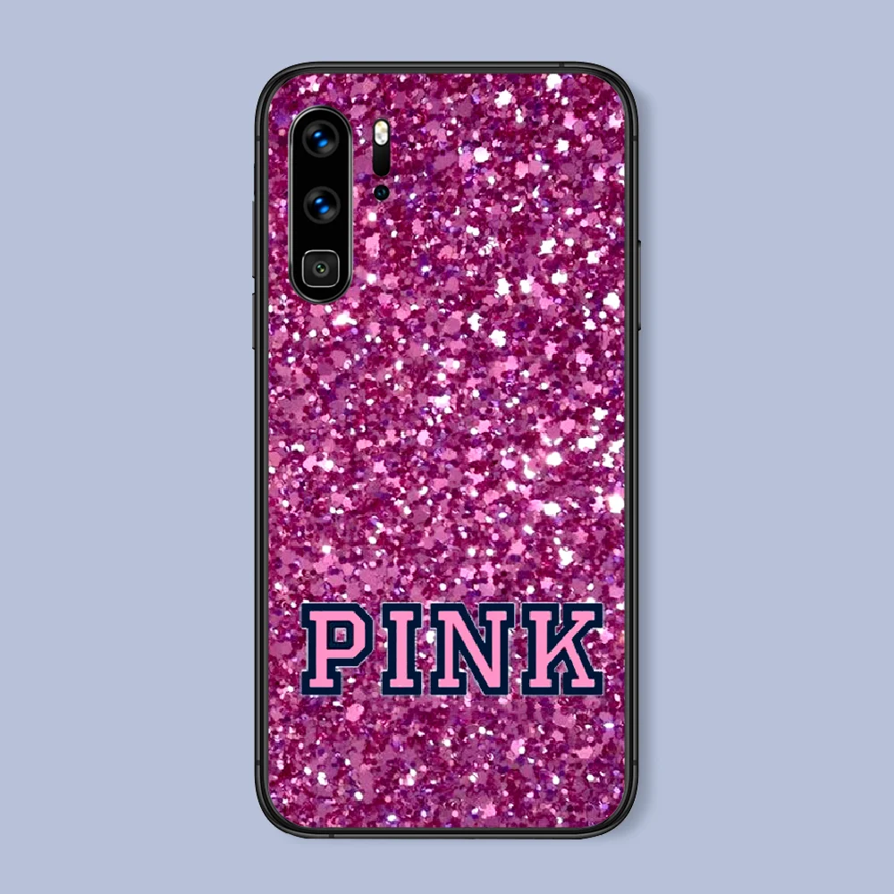 

Luxury Pink Brand Phone Case For Huawei P Mate Smart 10 20 30 40 Lite Z 2019 Pro black Cell Luxury Waterproof Painting Funda Tpu