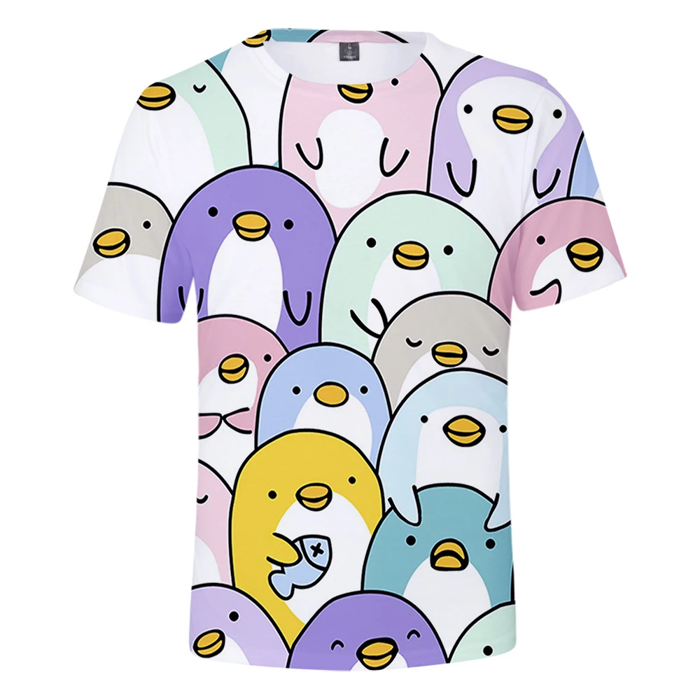 

2020 Penguins T-shirt Men Women Cute Animal T Shirt Ducks T-shirt Dolphins T-shirt Bears T Shirt Cute Cartoon Short Sleeve Tee