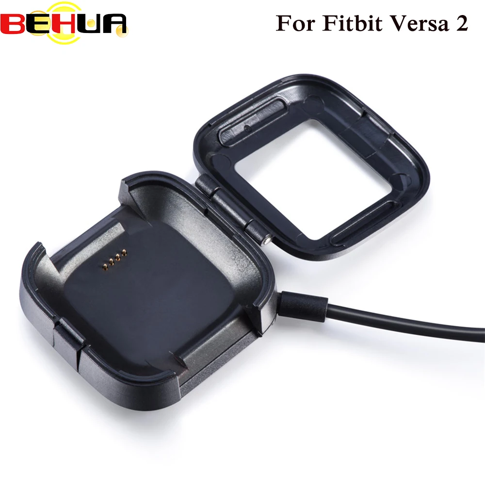 2 in 1 USB Charging Dock Station Cable For Charging Dock Station Cable Charging Adapter For Fitbit Versa 2 Smart Watch 1M Length