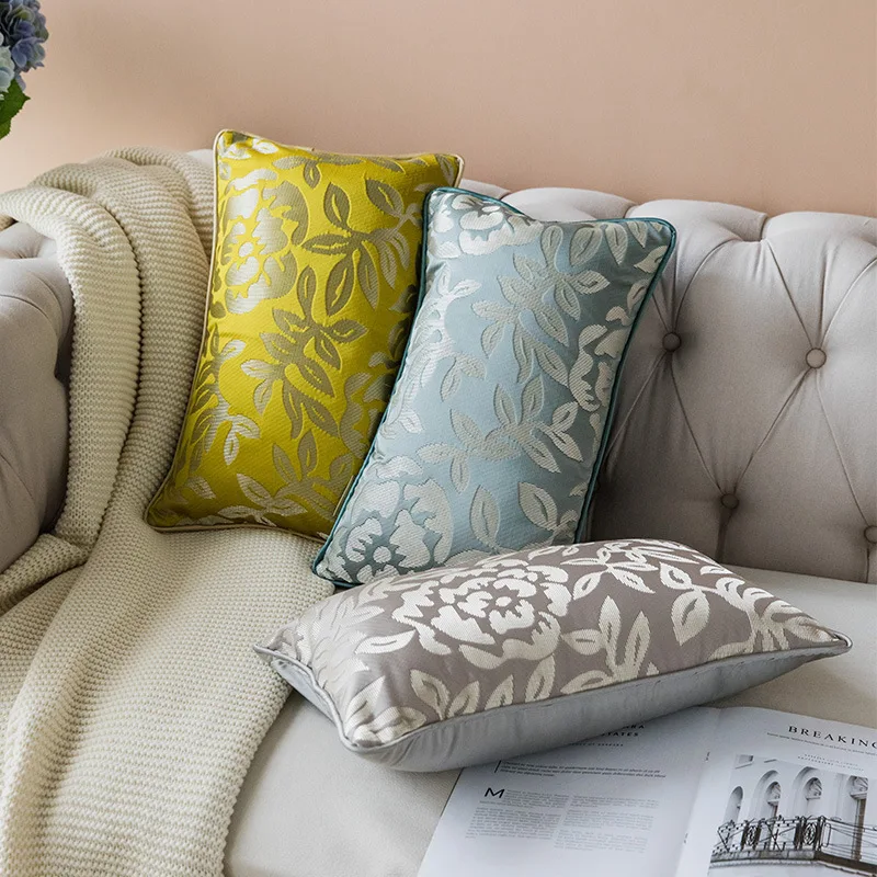 

Наволочка в американском стиле для подушки в стиле ретро, жаккардовая подушка в классическом цветочном стиле с различными узорами, размеры 12x20 дюймов, постельное белье для дивана, стула