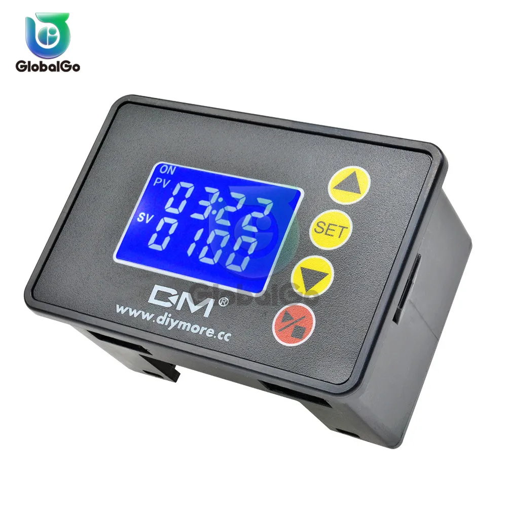 

DC 12V 24V Digital Cycle Timer Delay Relay Module AC 110V 220V Dual LED Display Time Controller Timing Relay Switch