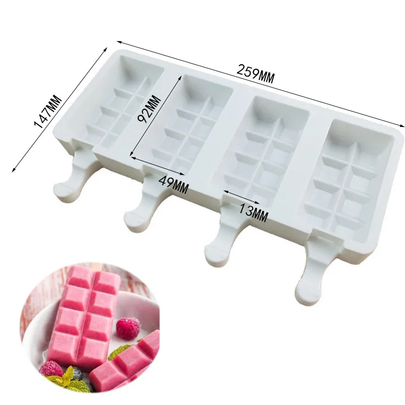 

Ice Cream Makers DIY heart mould baking mousse chocolate cake mould silica gel mould ice cream mould silicone popsicle mold