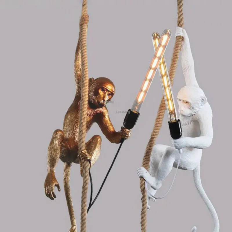 Лампа в форме обезьяны светодиодный светильник светильники настенный из смолы