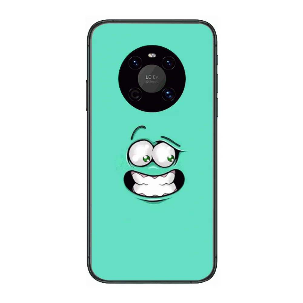 

Simple and fresh Emoticons Interesting soul Phone Case For Huawei mate 30 10 20 40 Lite Smart Z Pro Black Etui 3D Coque Paintin