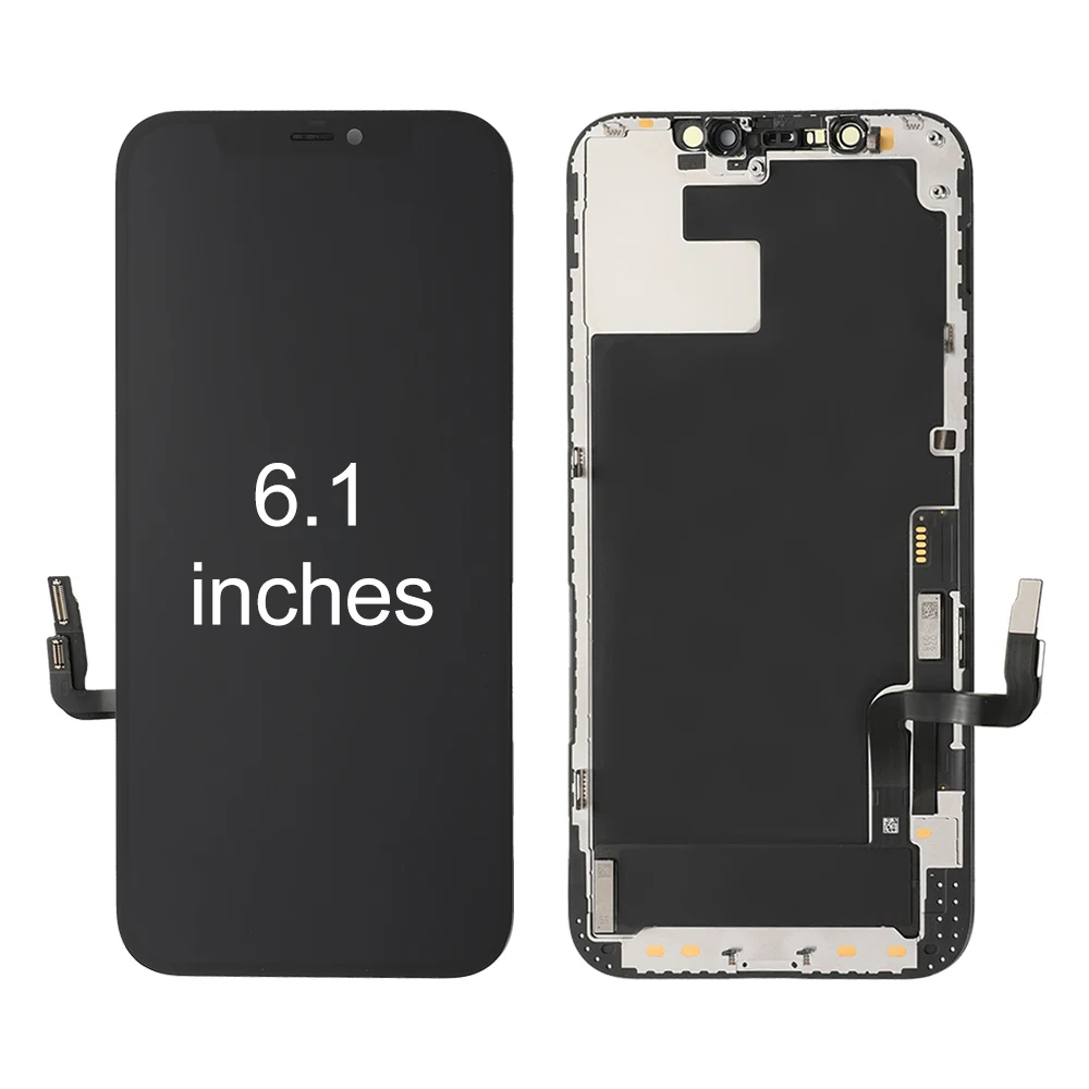 Pantalla t&aacute;ctil LCD de 6,1 pulgadas para m&oacute;vil, montaje de digitalizador de calidad OLED con marco sin p&iacute;xeles muertos, para iPhone 12, 12 Pro, 12 Pro, Max, 12 Mini-1