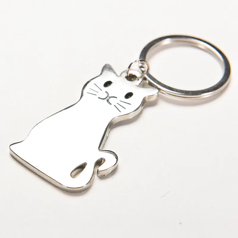 1 шт. модный брелок в форме кошки металлический креативный автомобильный