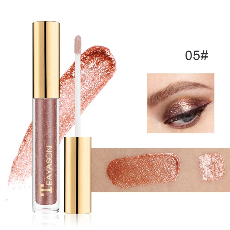 5 8 Colors Shiny Liquid Eyeshadow Liquid Eye Shadow Makeup Highlight Shimmer Eye Make Up Eye Cosmetic - Цвет: 5