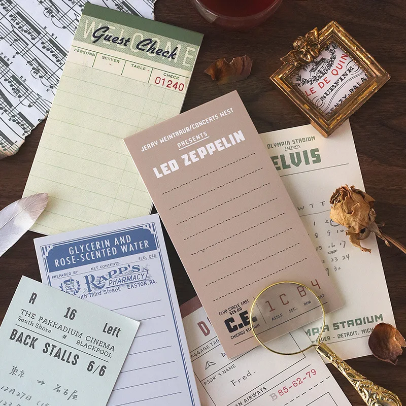 Винтажный блокнот для записей липкий креативный офисный планировщик список дел