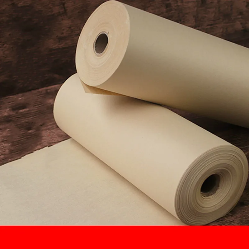 Xuan Paper Rijstpapier 100m Chinese Semi-Raw Rice For Painting Calligraphy Bamboo Handicraft Supplies |