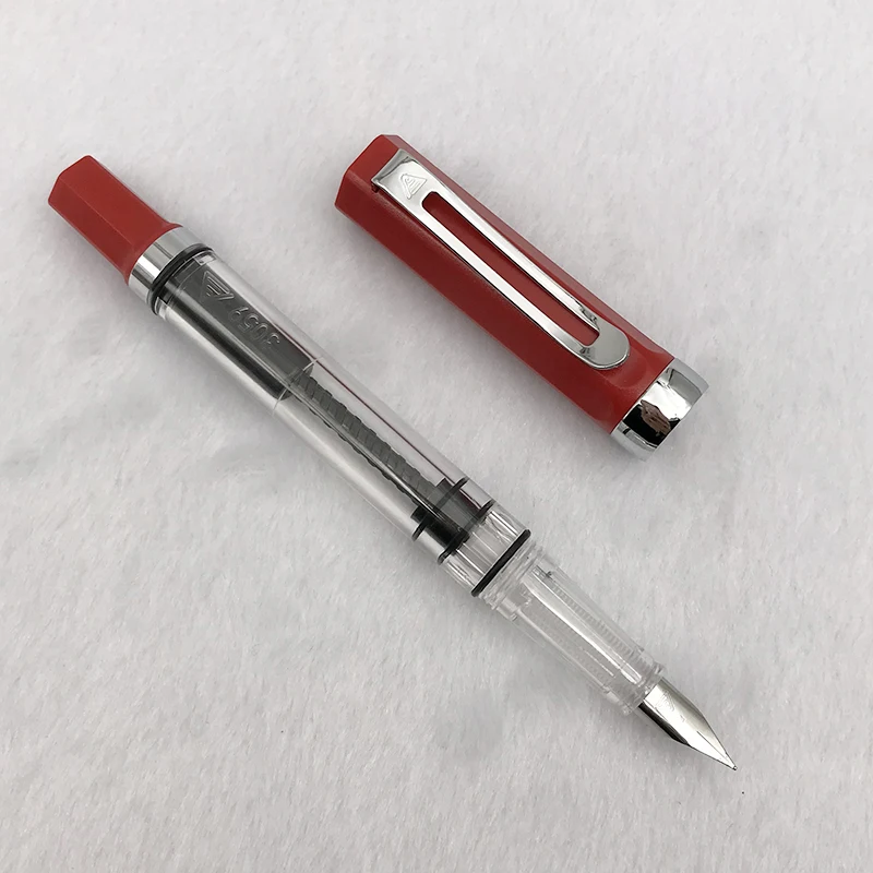 Lanbitou 1 шт. красная чернильная ручка прозрачная ажурная клипса студенческие ручки