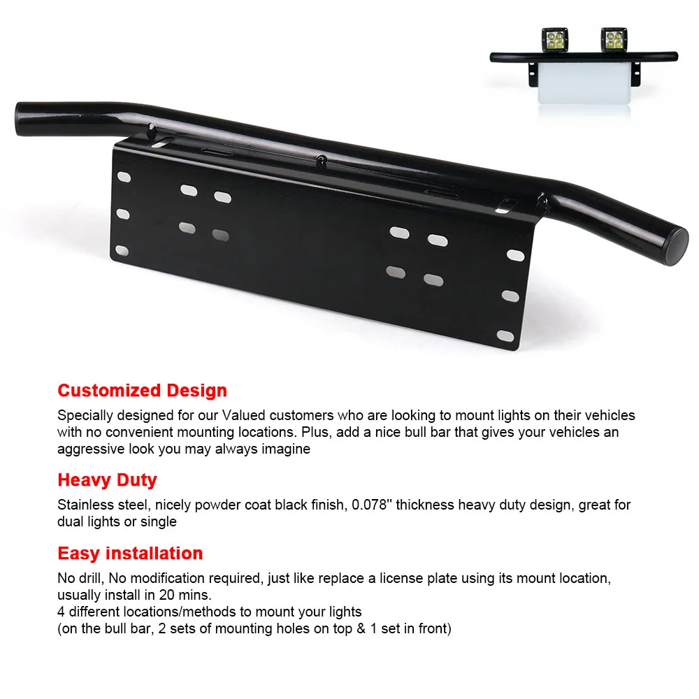 23 ''автомобильный номерной знак для внедорожника кронштейн переднего