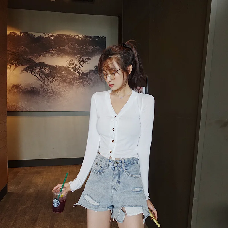 Kpop черные розовые Дженни же СИНИЕ ВЯЗАНЫЕ короткие толстовки с капюшоном и v-образным вырезом Женская Корейская дикая Толстовка Harajuku свитшоты женская одежда