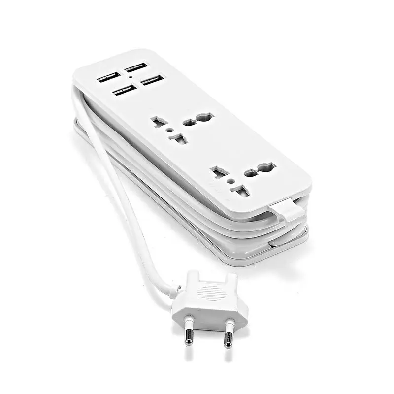 Удлинитель электрический с USB разъемом универсальная розетка тремя