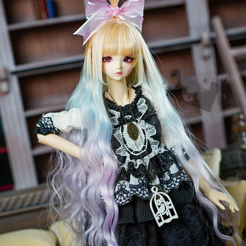 

1/6, 1/4, масштаб 1/3, BJD кукла, фотокостюм, градиентные длинные вьющиеся волосы, винтажные парики для BJD/парик древний C0356