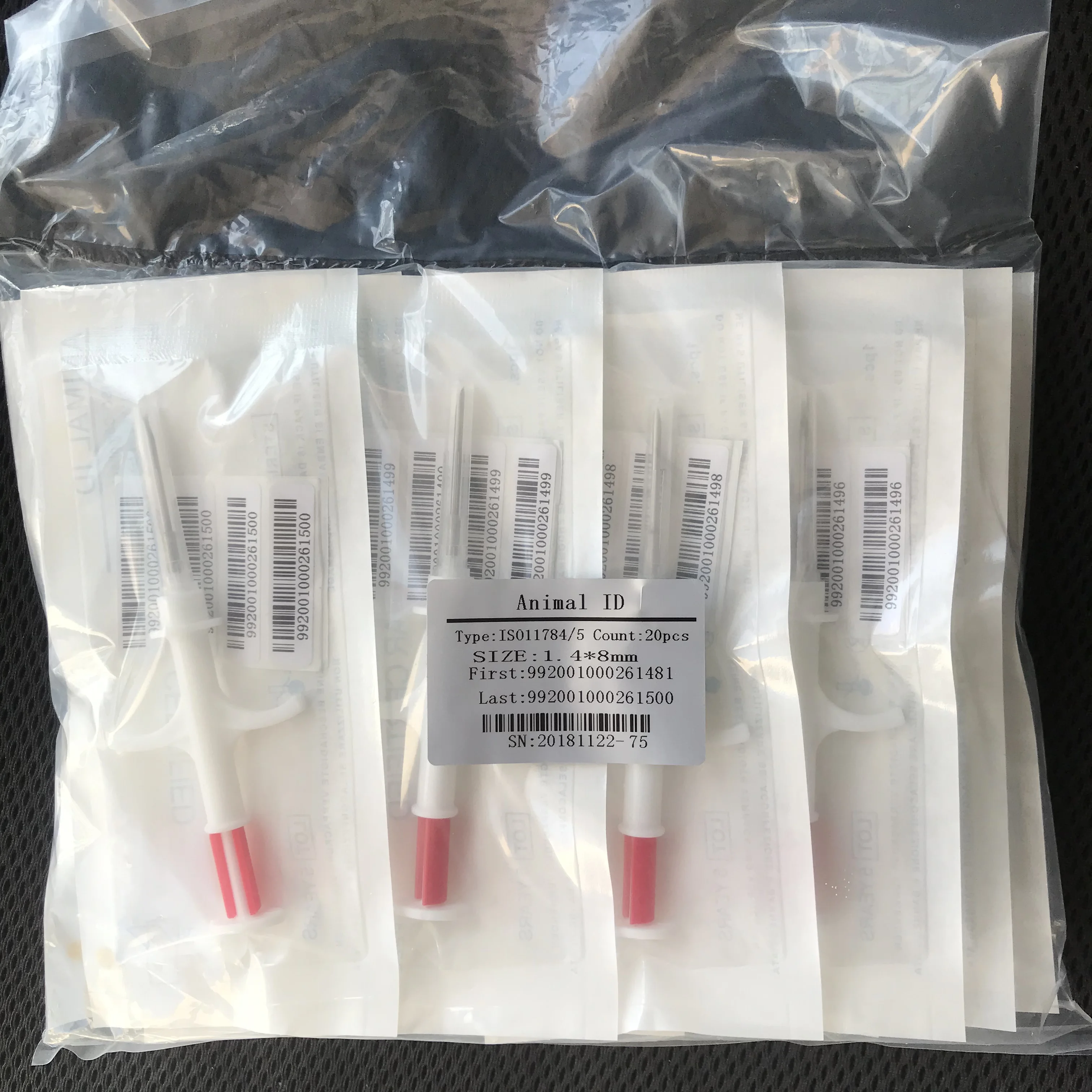 Шприц для микрочипа животных 2 12*12 80 шт./лот FDX B ISO11784/785 с RFID идентификацией со