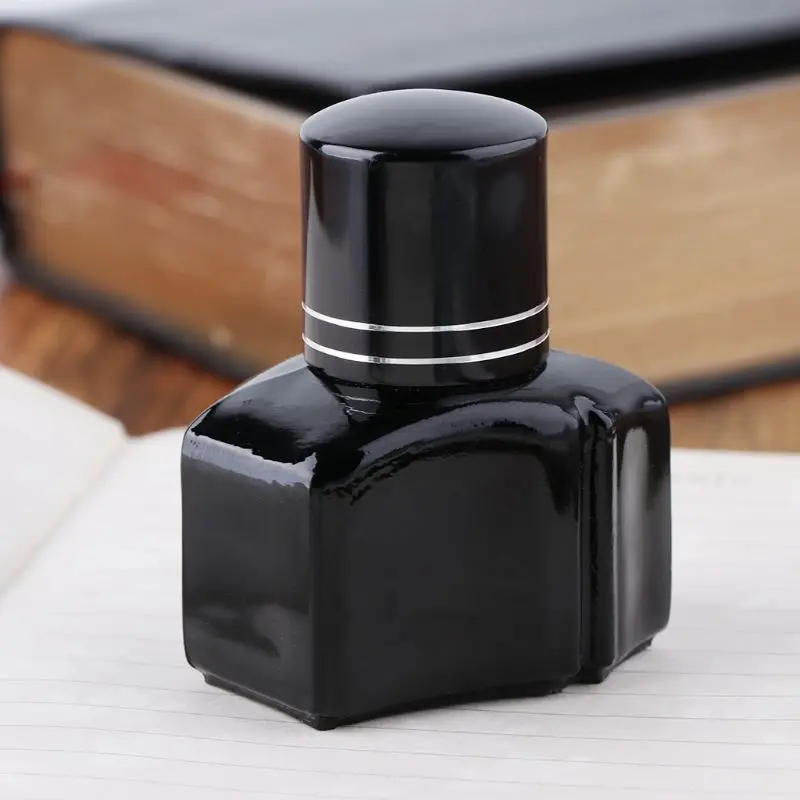 

25ml Bottled Glass Black Smooth Writing Fountain Pen Ink Refill School Student Stationery Office Supplies