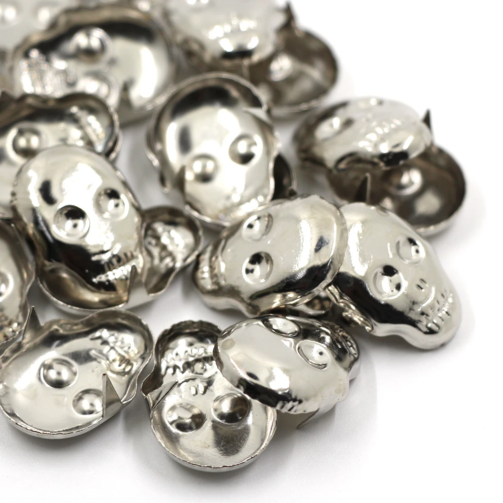 Серебряные заклепки 1000 шт. металлические в виде черепа/звезды/круга для