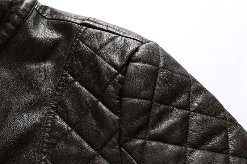 

Dropshipping Motorcycle Jacket Man Fleece Autumn Men's Jackets 4XL Slim Fit Vintage Leather Jacket Men Leather Coats Men