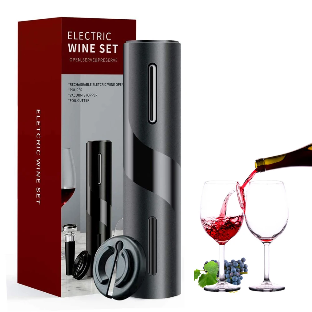 

Automatic Bottle Opener Wine Opener Electric Red Wine Corkscrew Opener USB Rechargeable Jar Opener Kitchen Accessories Opener