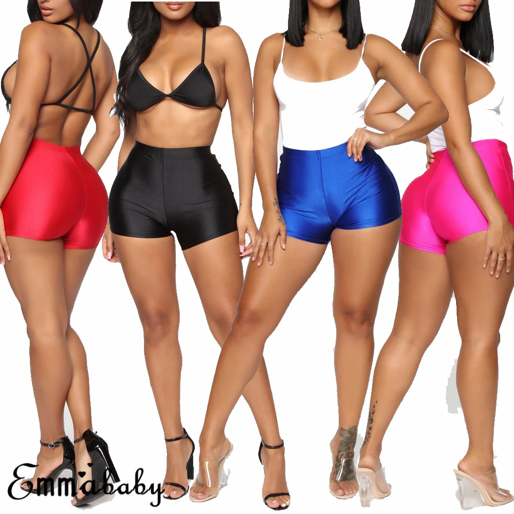 Женские обтягивающие спортивные короткие штаны для бега велосипедные шорты