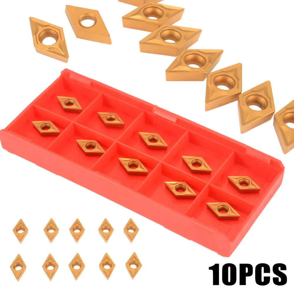 

Новые высококачественные 10 шт. DCMT070204 US735 DCMT21.51 карбидные лезвия вставки для токарного станка токарные инструменты