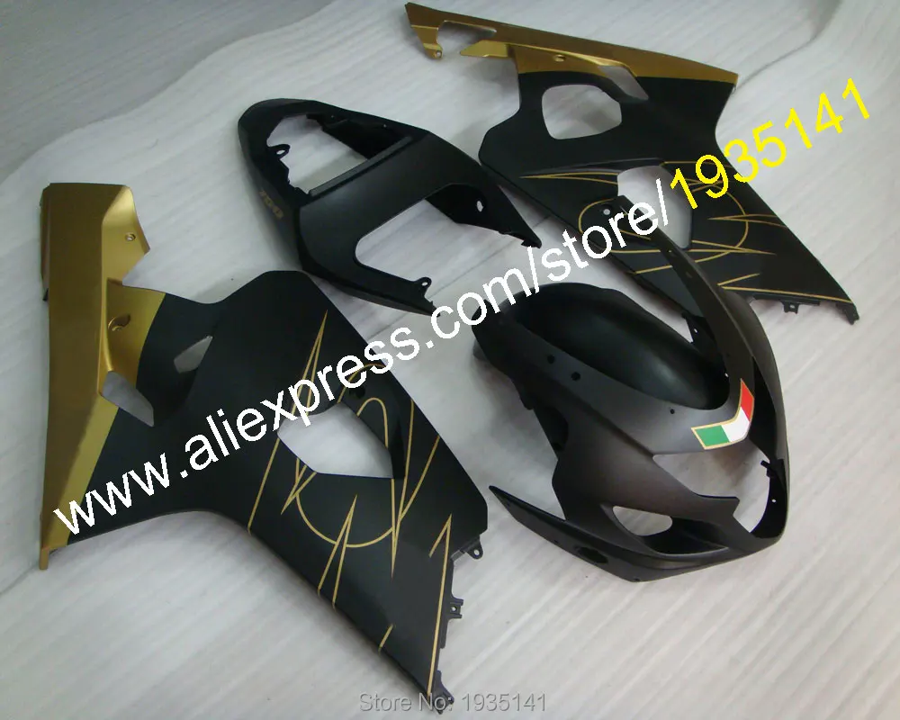 

Для Suzuki GSXR600 GSXR750 K4 2004 2005 GSX-R600/750 матовый черный Золотой спортивный обтекатель со вторичным рынка (литьё под давлением)