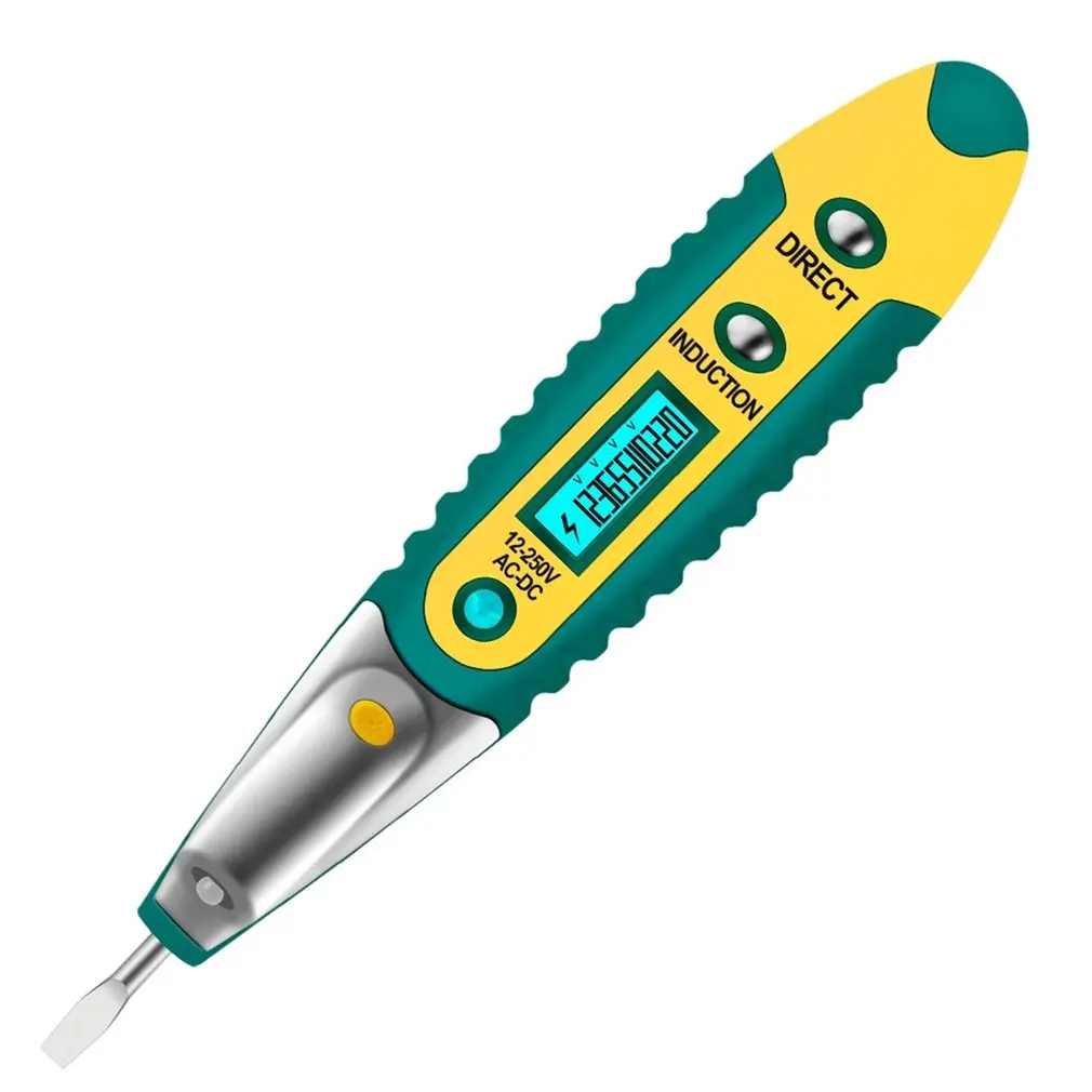 

Digital Test Pencil Tester Electrical Voltage Detector Pen LCD Display Screwdriver AC/DC 12-250V for Electrician Tools