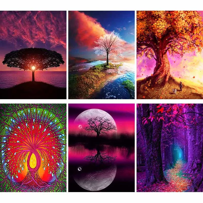 

DIY 5D Square Full Diamond Painting Seascape Full Round Drill Diamond Embroidery Tree Art Pattern Wall Art Room Decor Q8