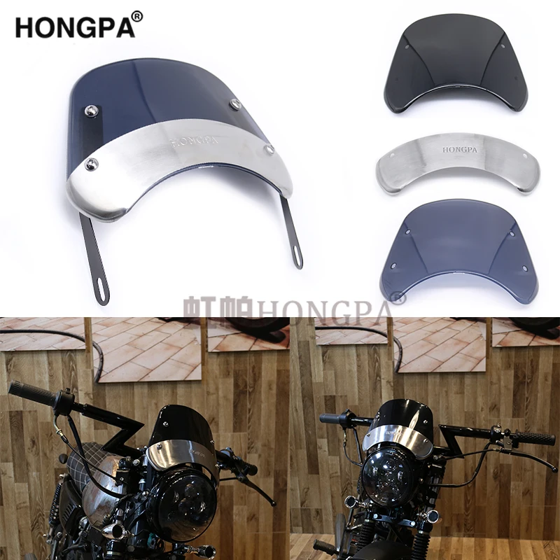 Мотоцикл лобовое стекло воздуха Регулируемый ветровое Ветер Дефлектор для 5-7