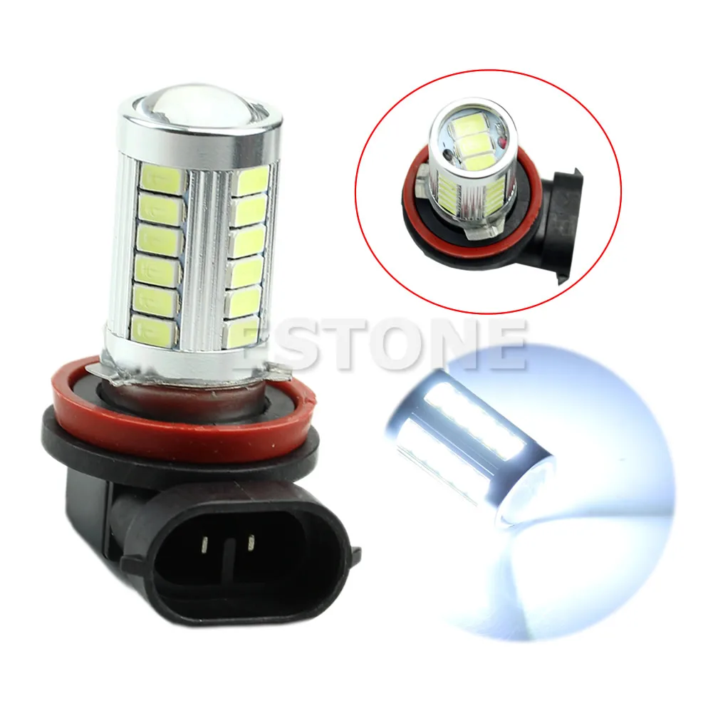 12В Супер H8 5630 SMD 33 светодиодный яркий белый противотуманный светильник лампа для