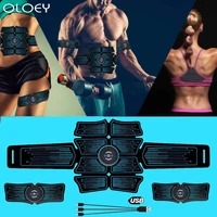 smart fitness wireless abdominal muscle stimulator ems training electric massager body slimming belt usb recharge ems home gym