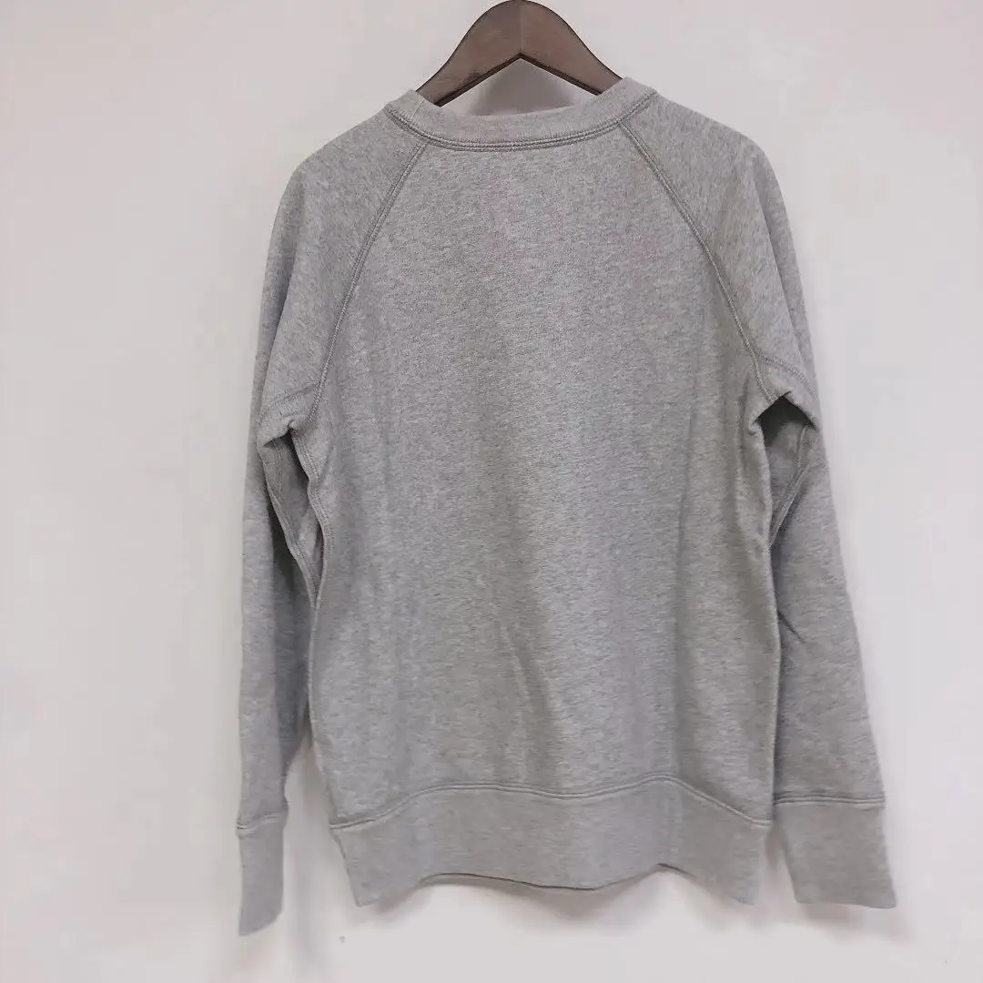 

2021 new sweater pure cotton early spring grey gradual flocking printing round neck long sleeve loose and versatile
