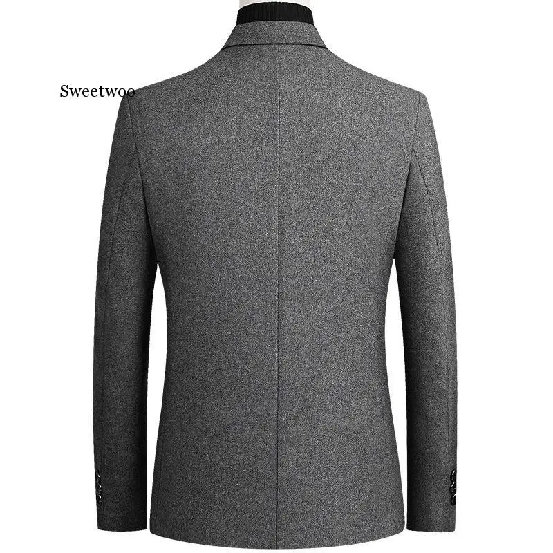 Пиджак мужской слитный модный блейзер из смесовой шерсти костюм куртка