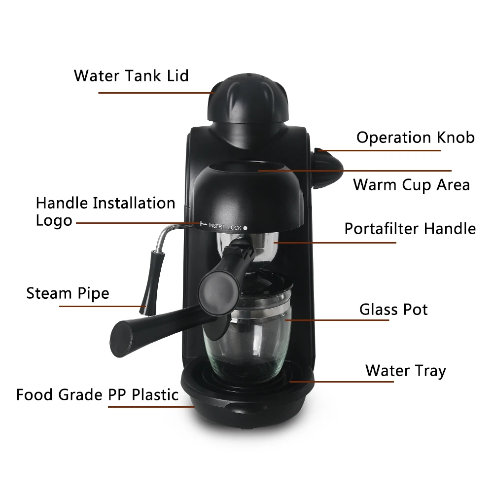 ITOP Эспрессо Кофеварка капучино для дома кафе шопа кофемашина с пеной молока
